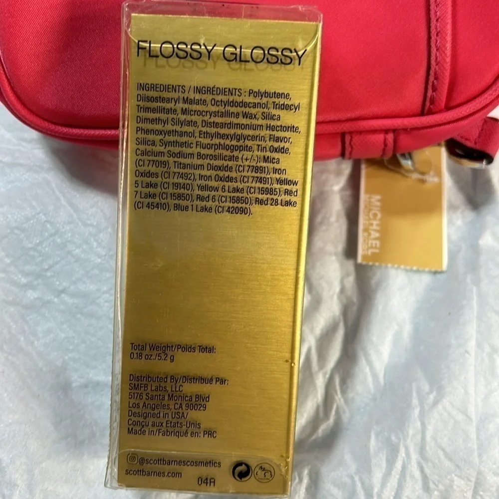 Scott Barnes Flossy Glossy blaze colored lipstick new in sealed package